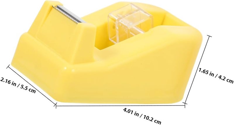 Black Small Tape Dispenser for Desk Lightweight Plastic Packaging Tape Holder with Cutter - Image 2